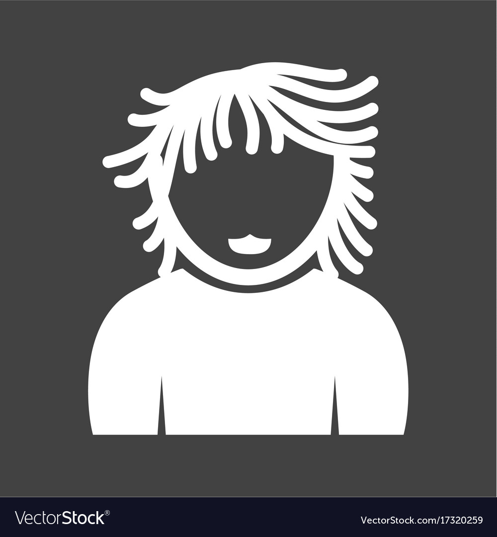 Boy With Long Wavy Hair Royalty Free Vector Image