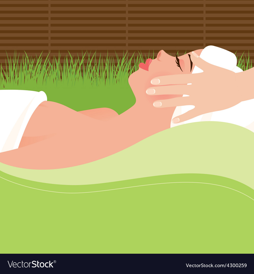 Girl Doing Massage In The Spa Salon Royalty Free Vector