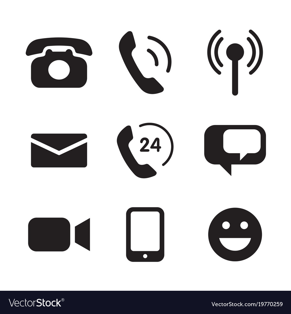 Icon communication Royalty Free Vector Image - VectorStock