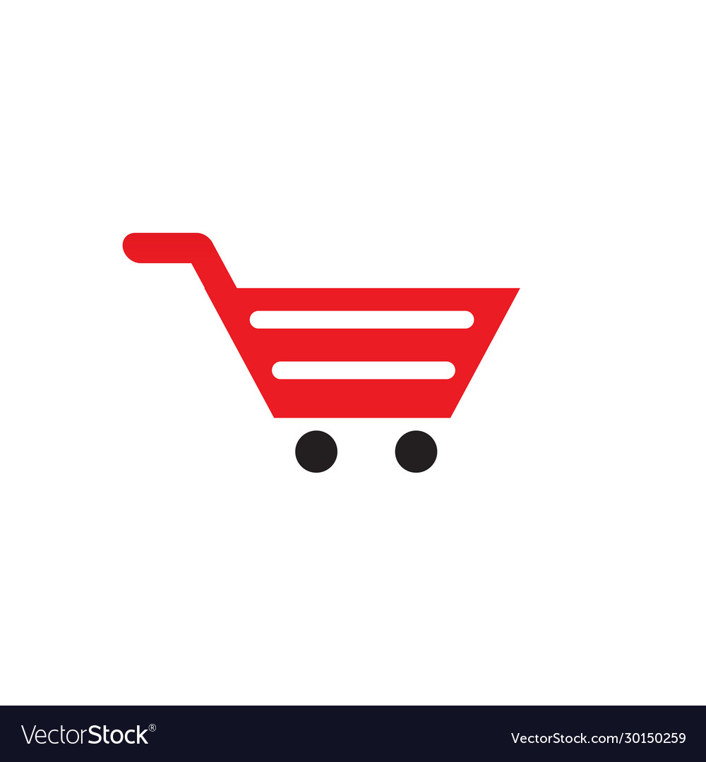 Shopping cart logo design template Royalty Free Vector Image