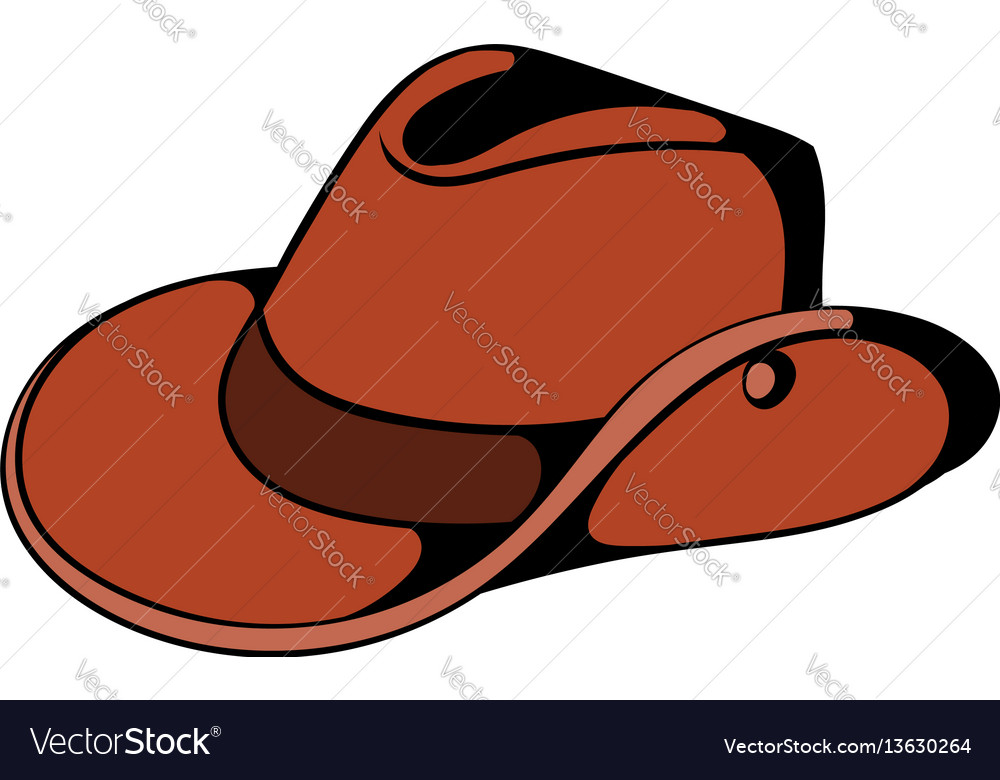 Cowboy hat icon cartoon Royalty Free Vector Image