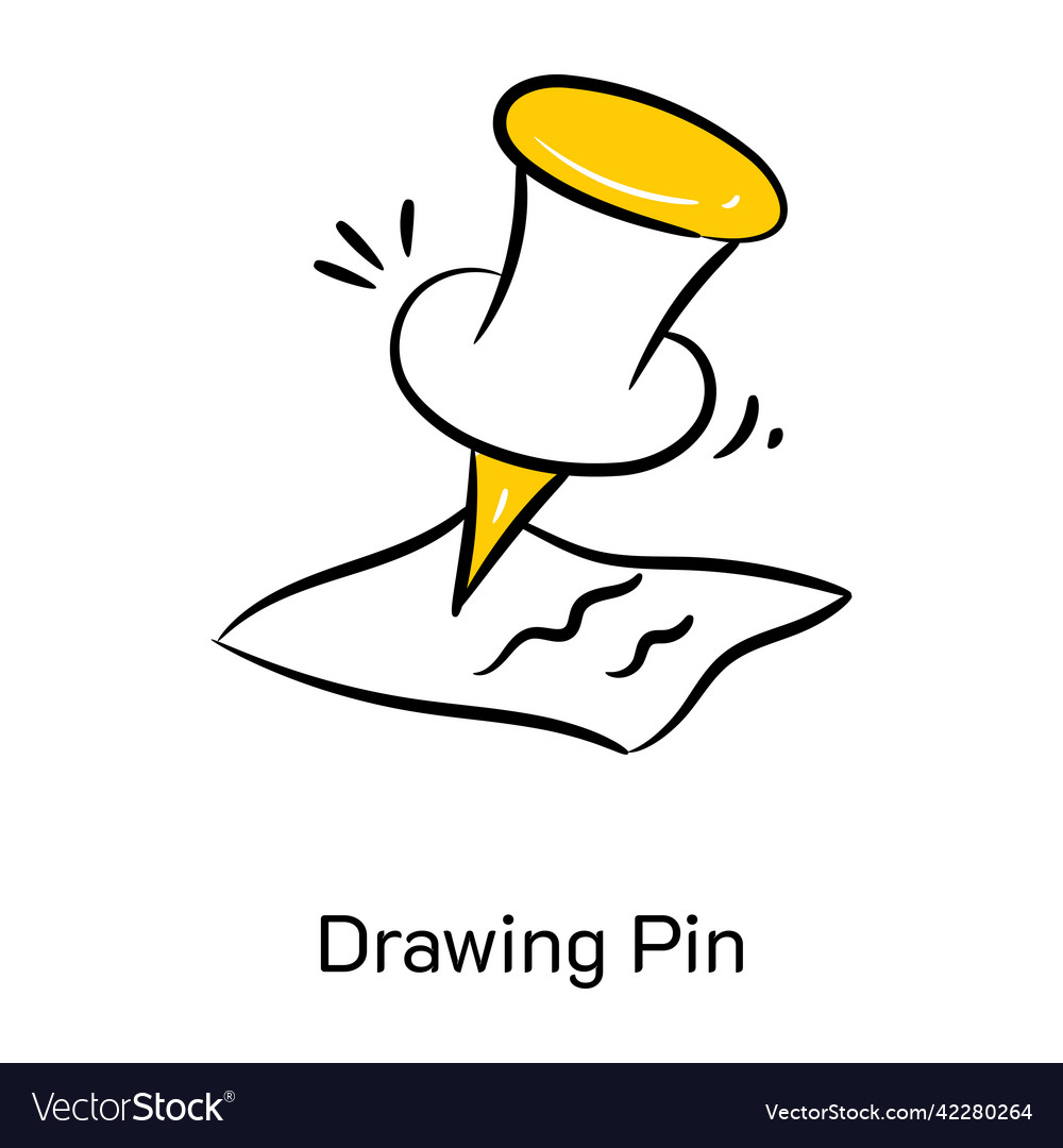 Drawing pin Royalty Free Vector Image - VectorStock