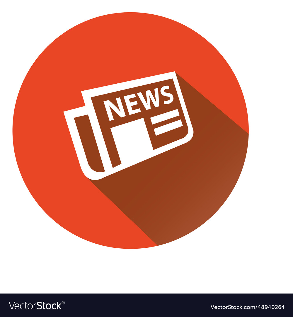 Newspaper circle icon Royalty Free Vector Image