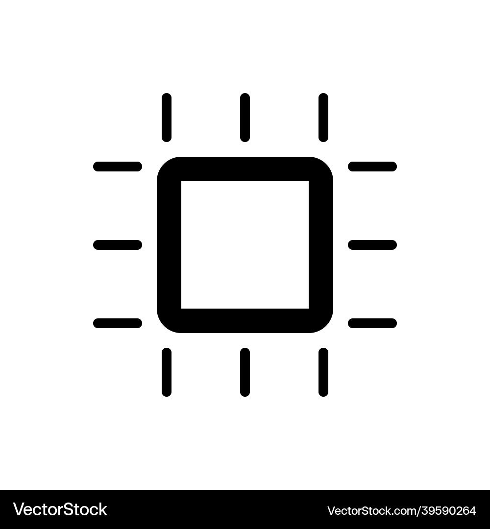 Processor icon circuit ship Royalty Free Vector Image
