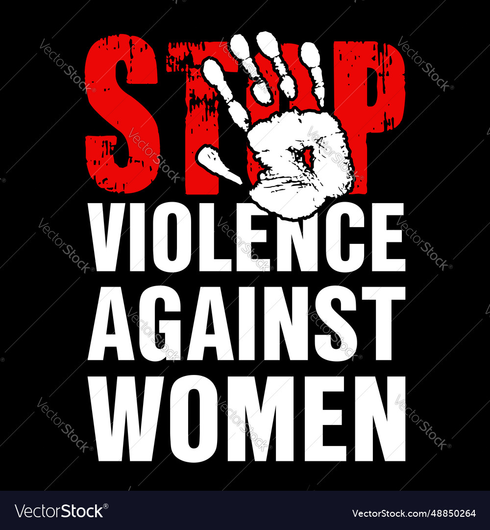 Stop violence against women Royalty Free Vector Image