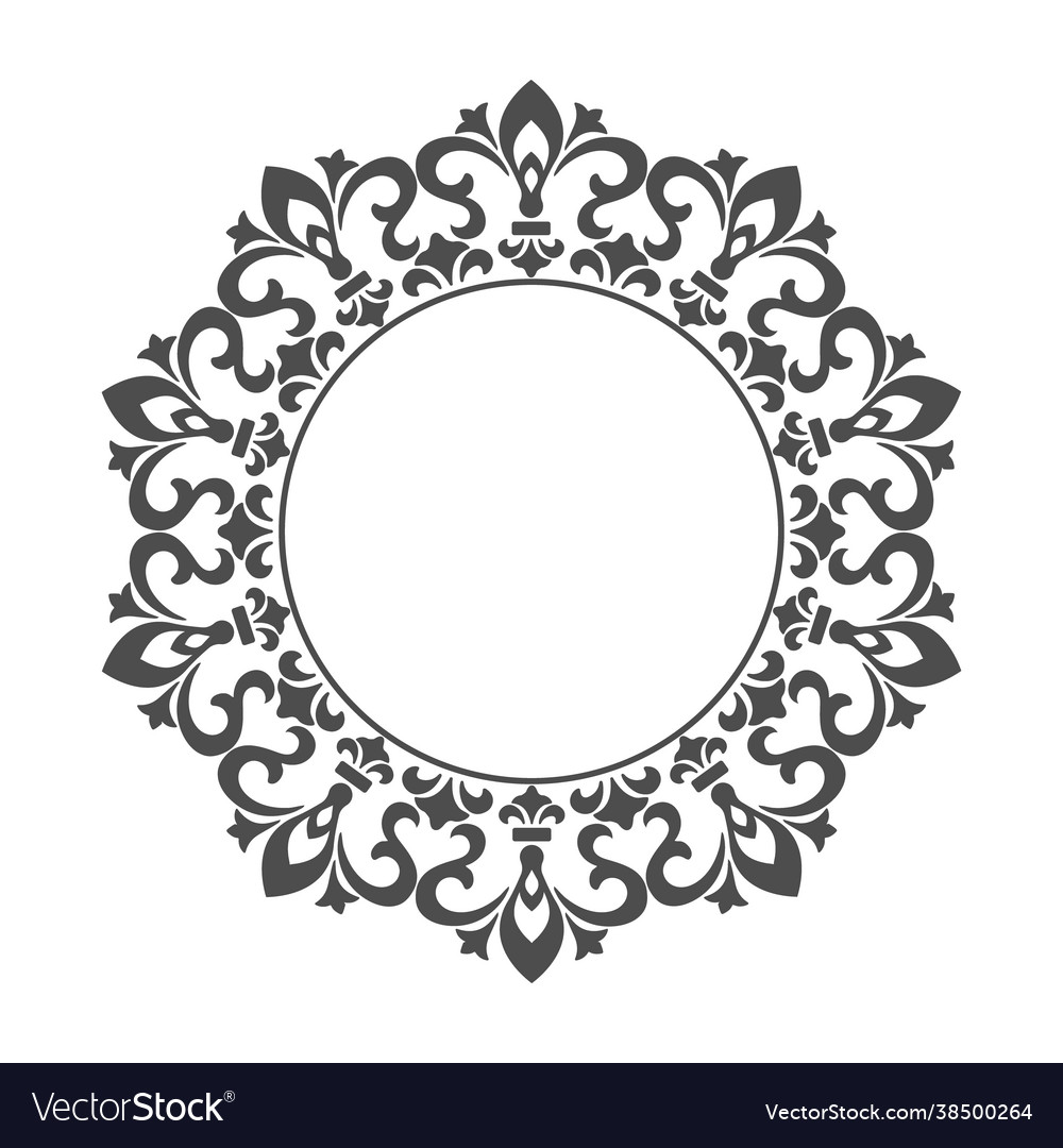 Template for a decorative frame with a place for Vector Image