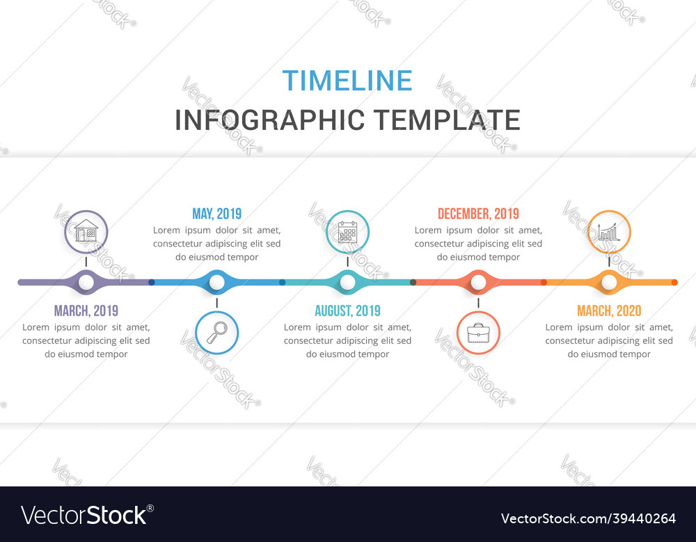 Timeline infographics Royalty Free Vector Image