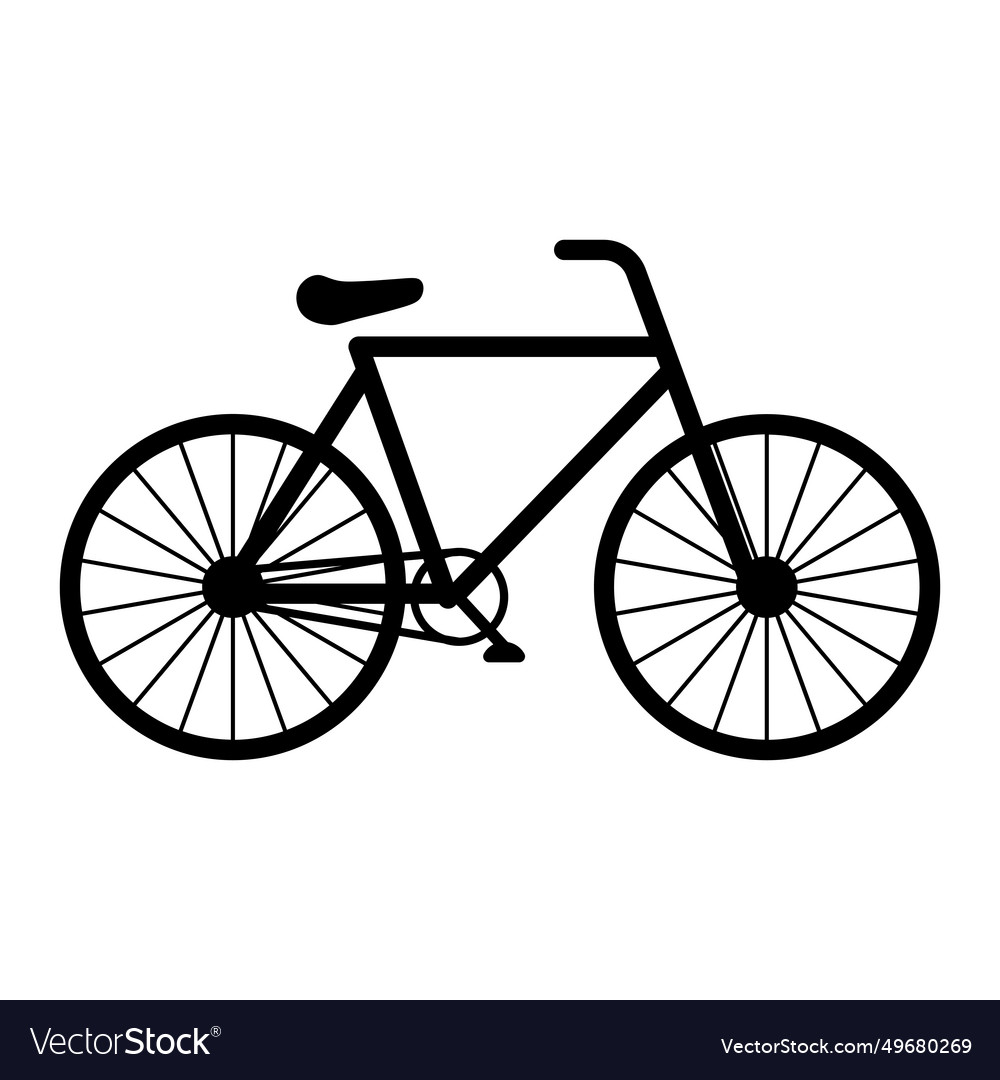 Bicycle black icon on white background Royalty Free Vector