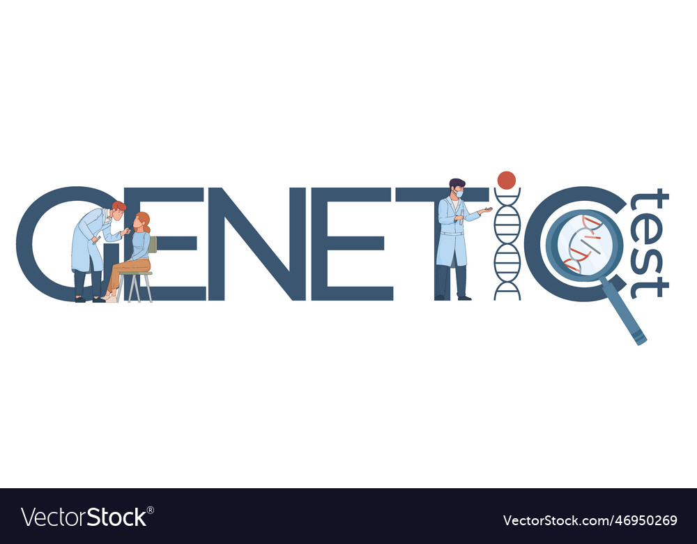 Genetic test text composition Royalty Free Vector Image