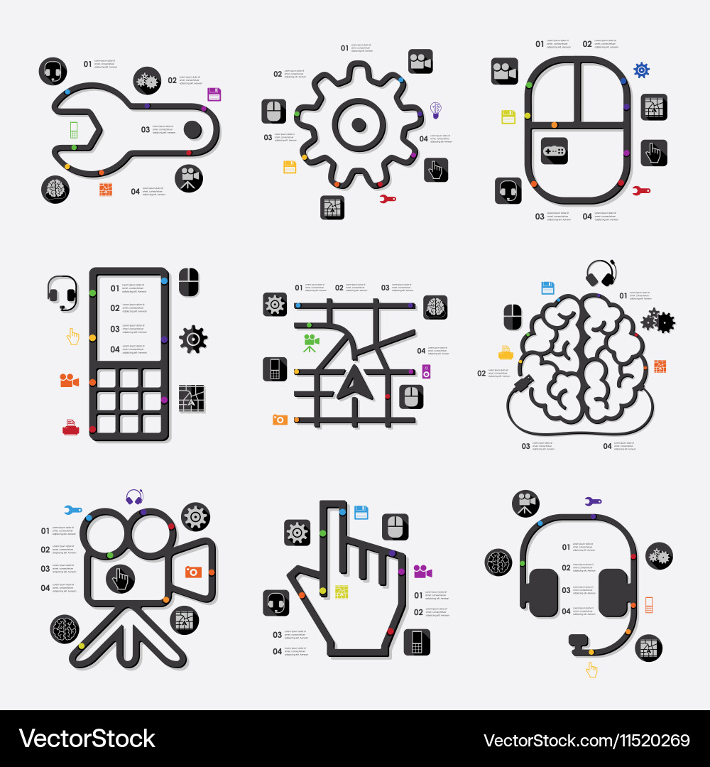 Technology infographic Royalty Free Vector Image