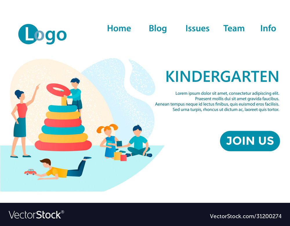 Banner kindergarten and basitter Royalty Free Vector Image