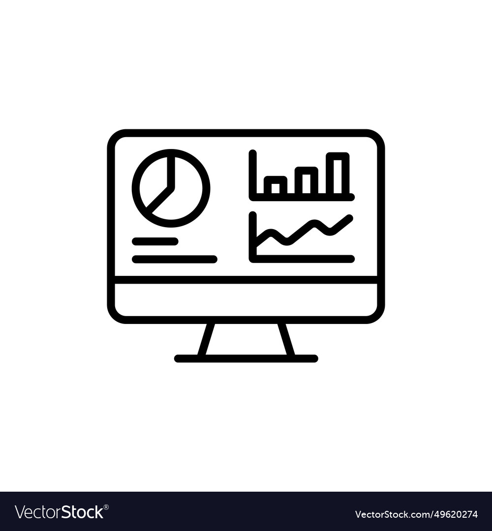 Dashboard admin line icon Royalty Free Vector Image