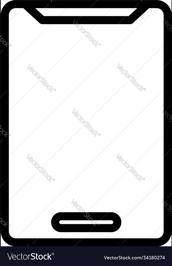 Tablet monitor icon outline style Royalty Free Vector Image