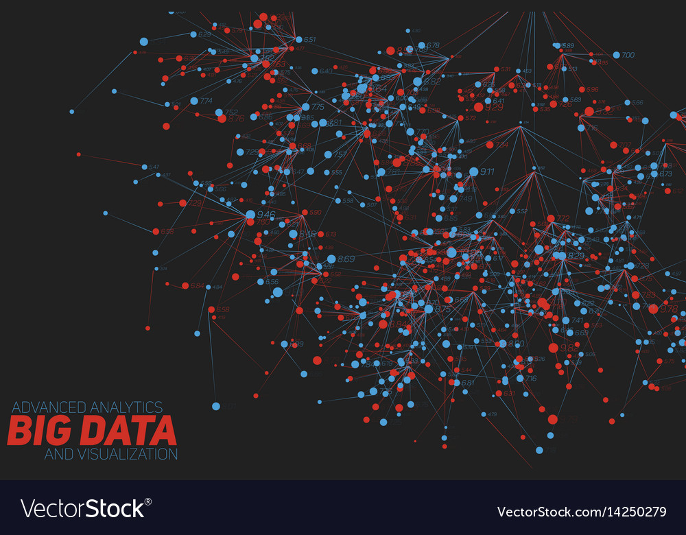 Big data tree visualization Royalty Free Vector Image