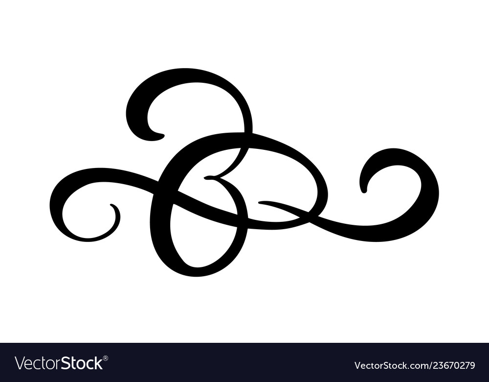 Isolated Vintage Line Elegant Dividers And Vector Image