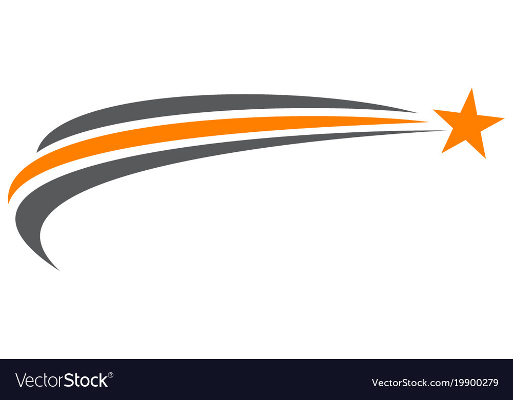 Star swoosh Royalty Free Vector Image - VectorStock