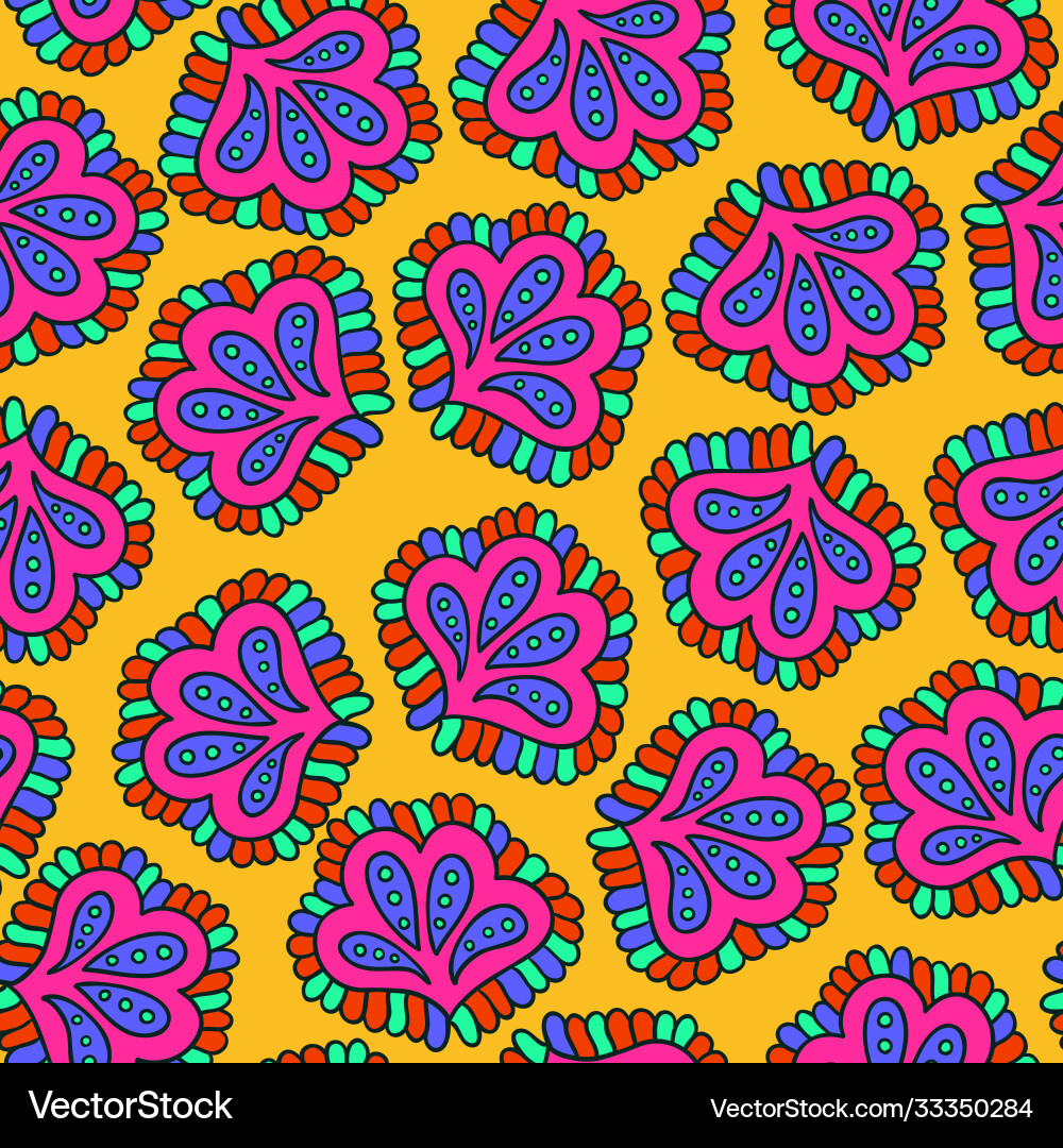 Abstract seamless psychedelic pattern Royalty Free Vector