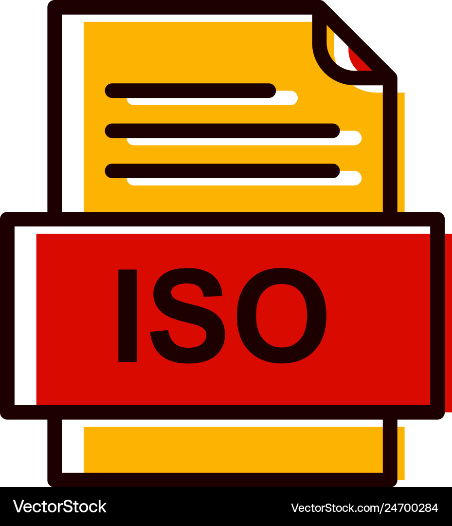 Iso file document icon Royalty Free Vector Image