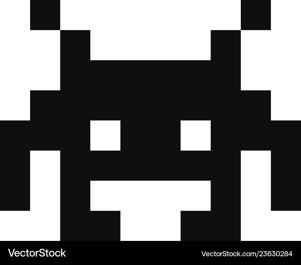 Pixel monster icon Royalty Free Vector Image - VectorStock