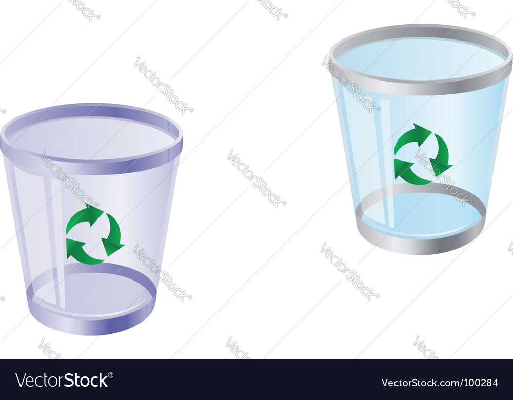 Recycle Bin Royalty Free Vector Image Vectorstock 9204