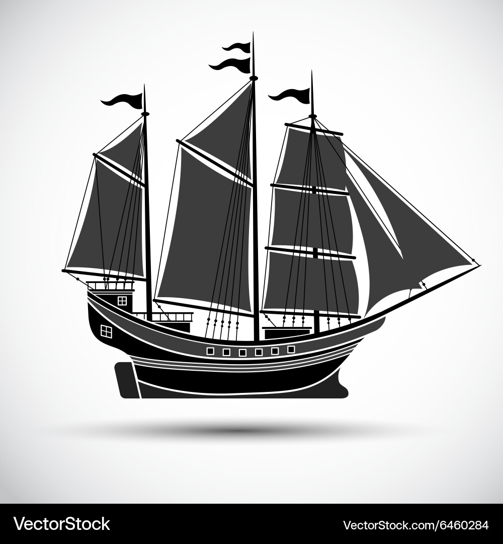 Sailing ship2 Royalty Free Vector Image - VectorStock