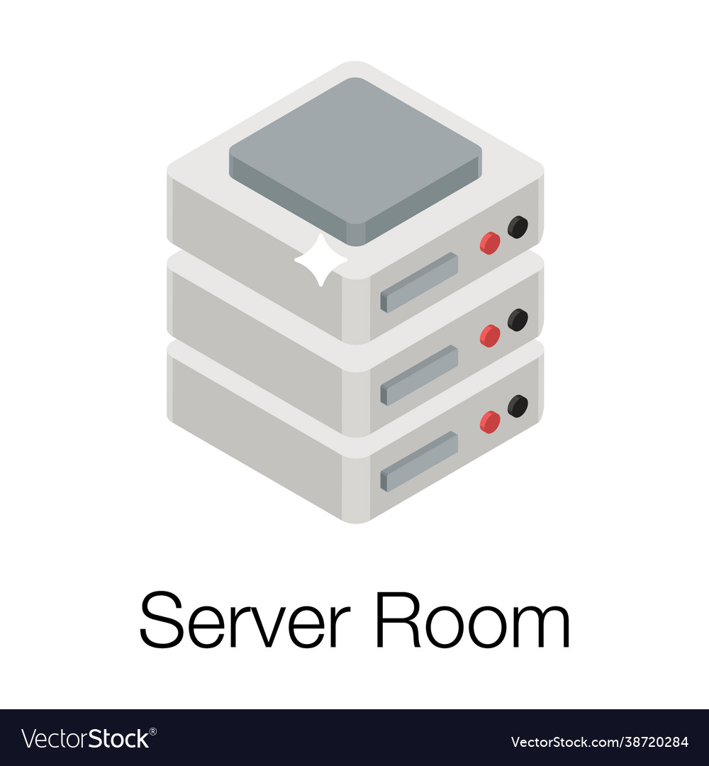Server room Royalty Free Vector Image - VectorStock