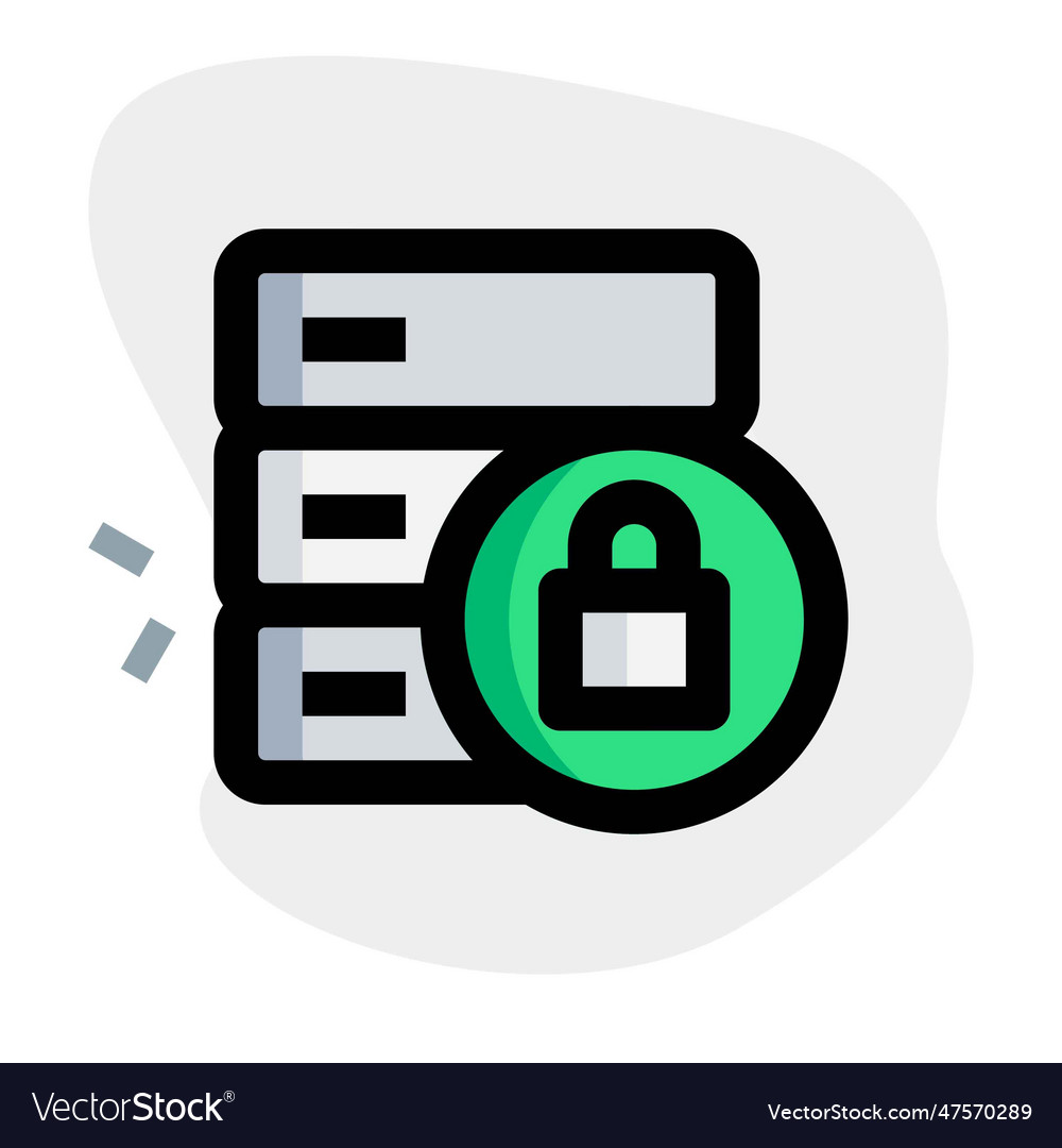 Database encrypted for security reasons Royalty Free Vector