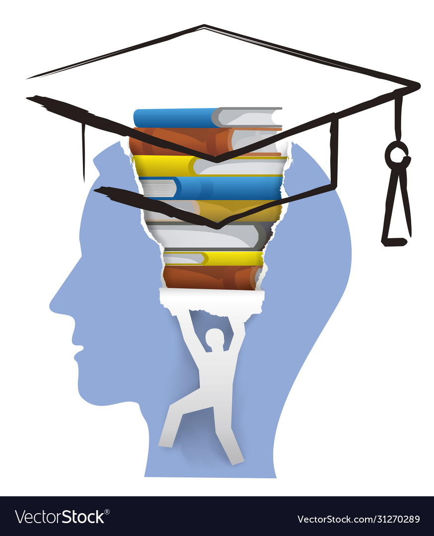 Student school literature for graduation Vector Image