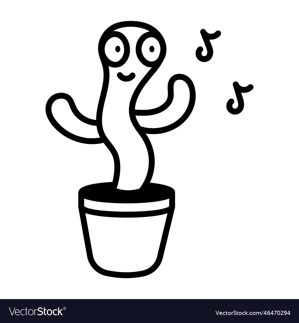 Dancing cactus Royalty Free Vector Image - VectorStock