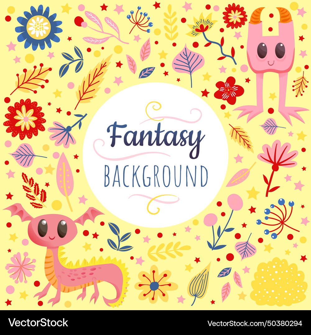 Fantasy nature background Royalty Free Vector Image