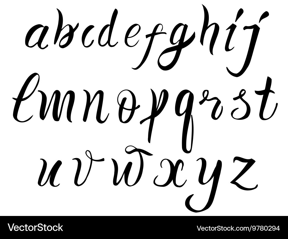 Hand drawn alphabet Royalty Free Vector Image - VectorStock