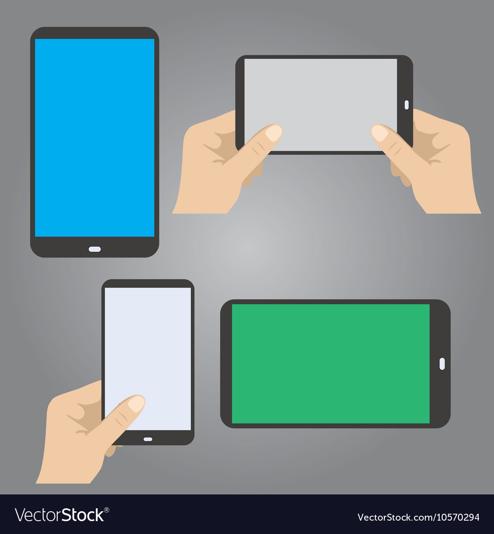 hands-hold-the-phone-in-horizontal-and-vertical-vector-image