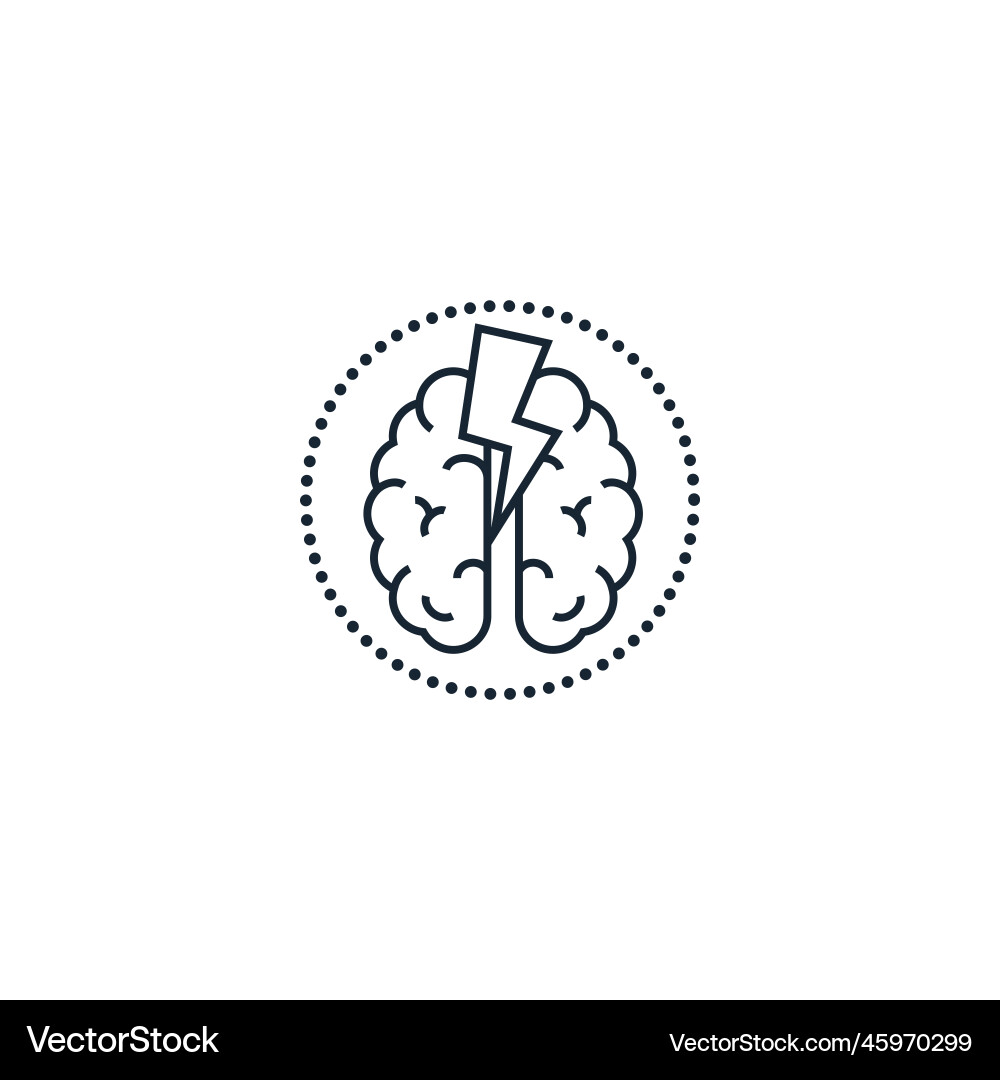 Brainstorm creative icon from analytics research Vector Image