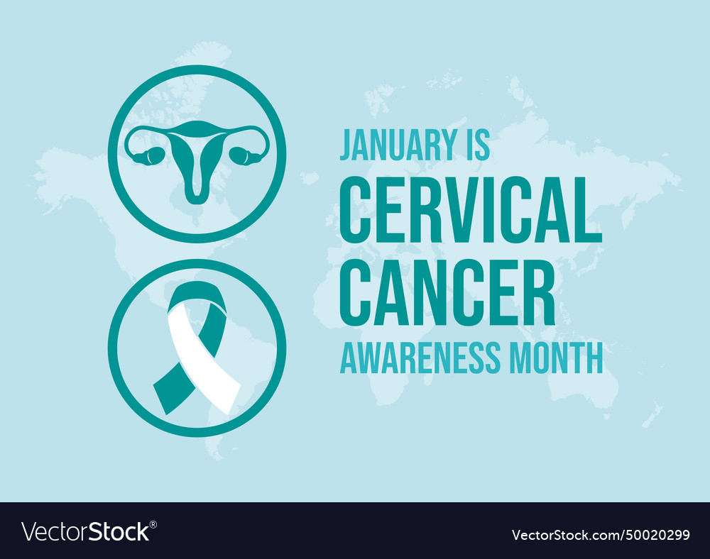 Cervical Cancer Awareness Month Poster Royalty Free Vector