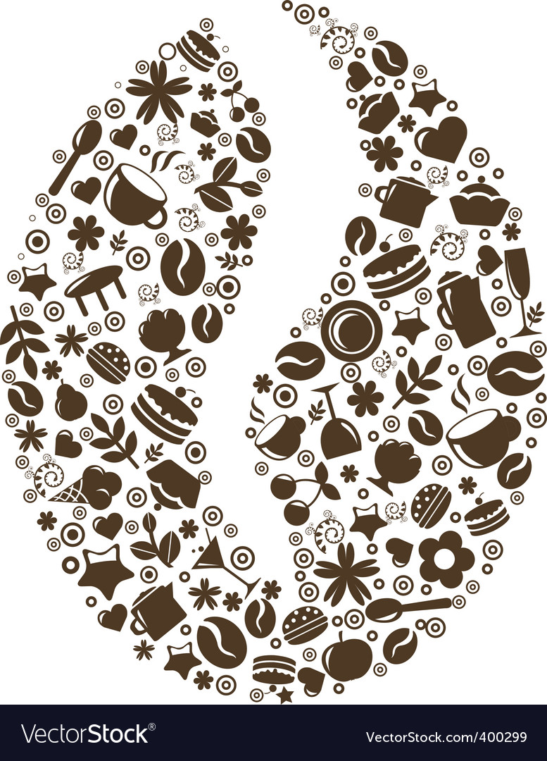 Coffee bean design Royalty Free Vector Image - VectorStock