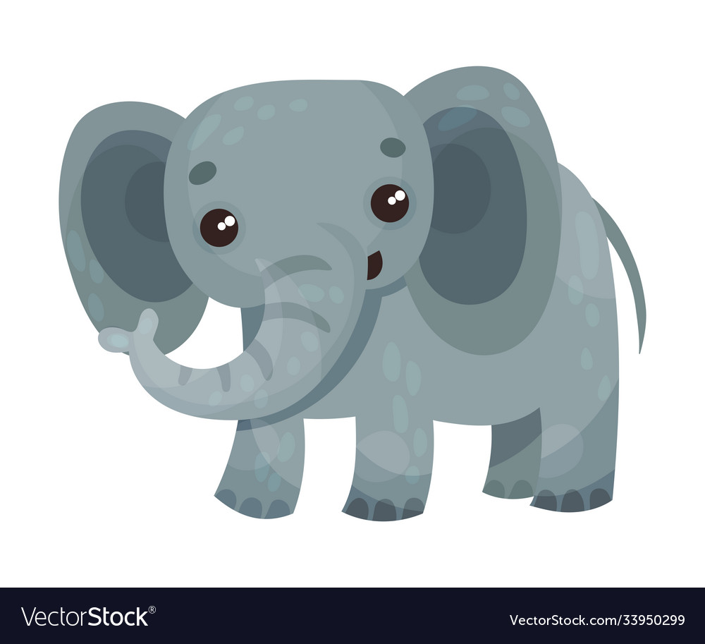 Elephant with long trunk as african animal Vector Image Elephant with long trunk as african animal Vector Image