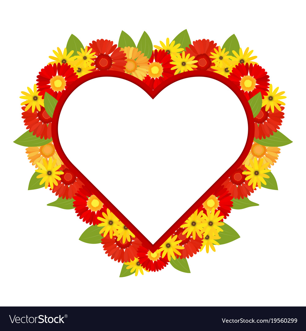 Red heart decorated with bright colors Royalty Free Vector