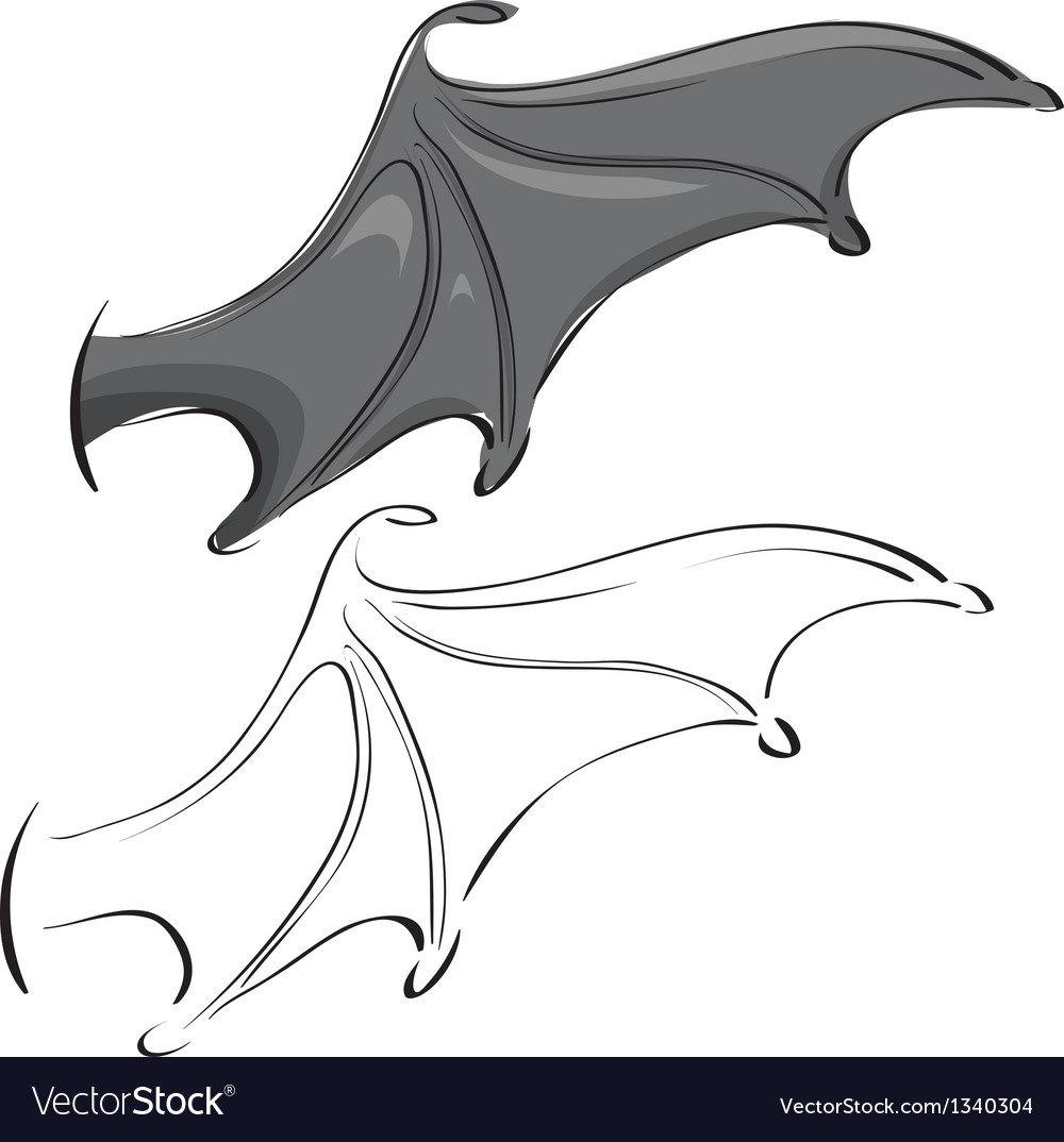 Bat wings Royalty Free Vector Image - VectorStock