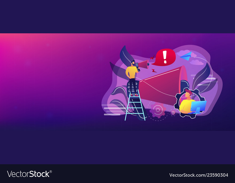 Draw Attention Concept Banner Header Royalty Free Vector