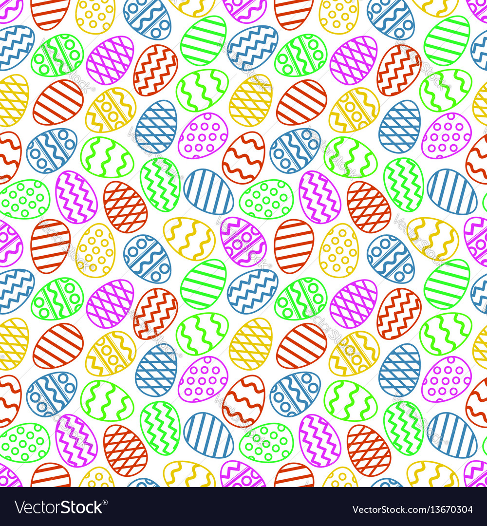 Easter eggs colorful seamless pattern