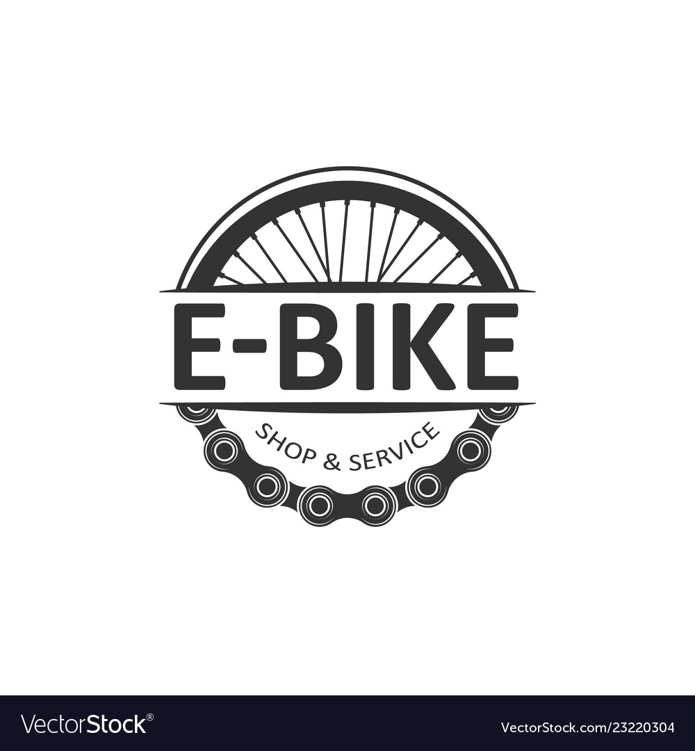 Electric bike badge Royalty Free Vector Image - VectorStock