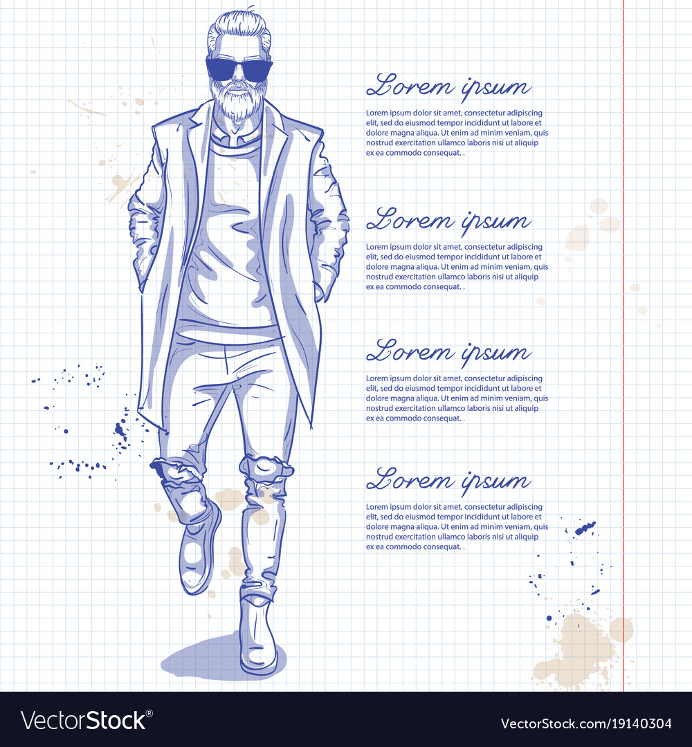 Man model Royalty Free Vector Image - VectorStock