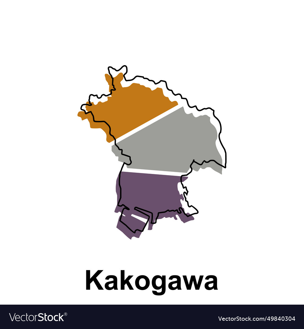 Map city of kakogawa design symbol sign Royalty Free Vector