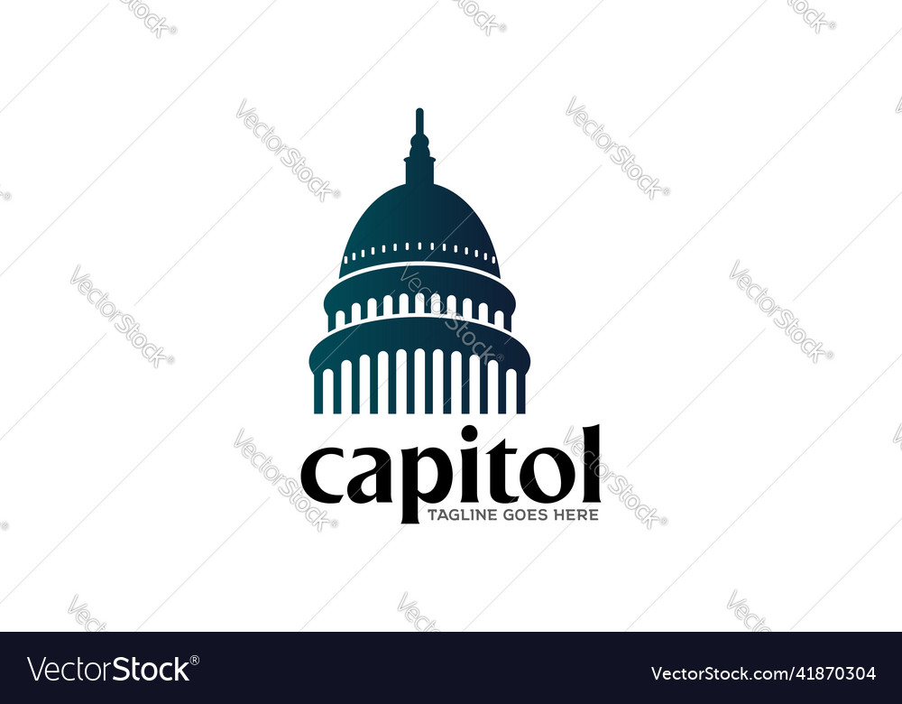 Modern simple american government capitol Vector Image