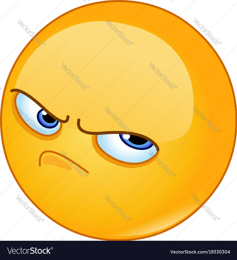 Pissed off emoticon Royalty Free Vector Image VectorStock