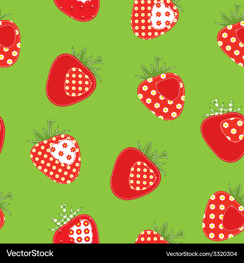 Strawberry seamless pattern Royalty Free Vector Image