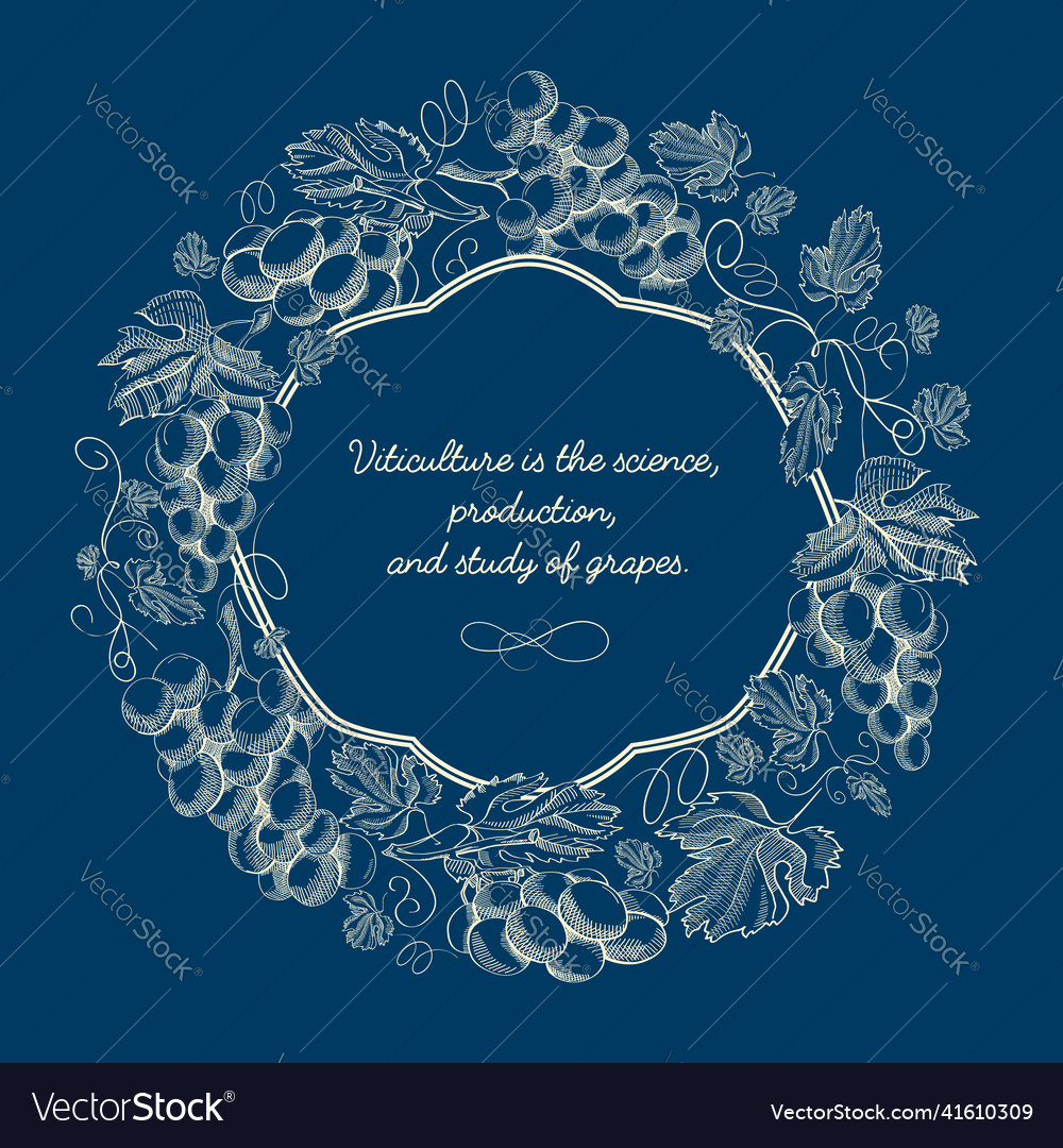 Abstract Berry Natural Hand Drawn Template Vector Image