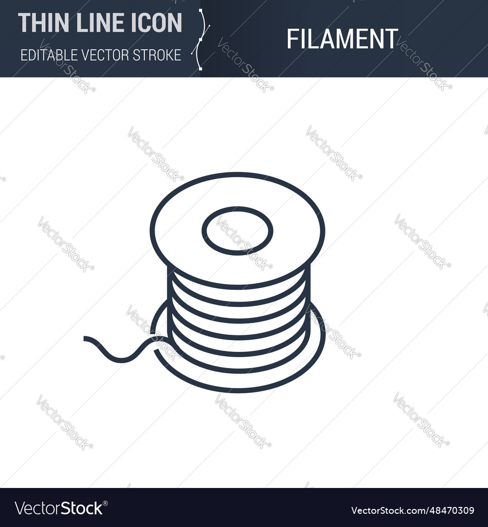 Filament Icon Royalty Free Vector Image Vectorstock