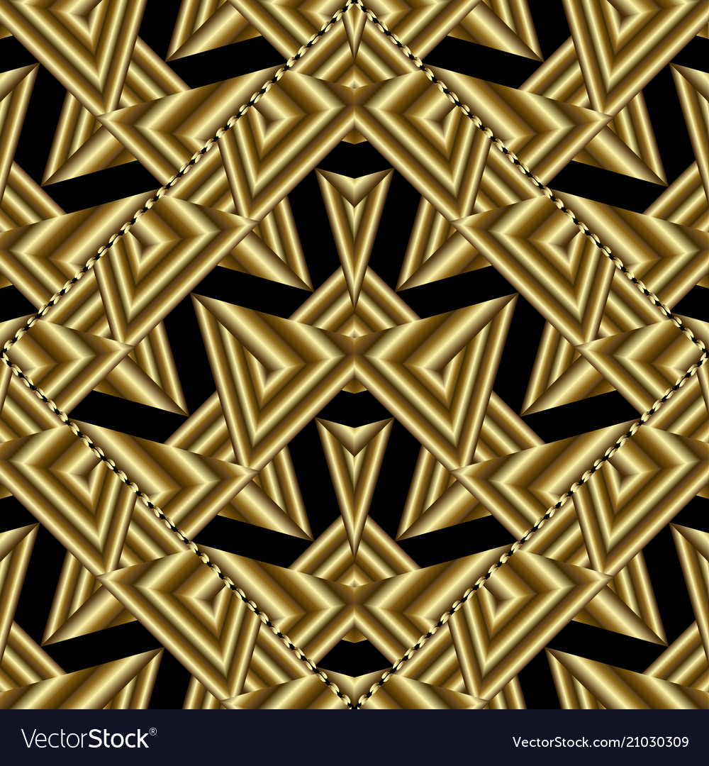 Modern gold geometric seamless pattern abstract Vector Image