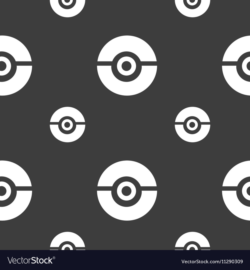 Pokeball icon in gray color Royalty Free Vector Image